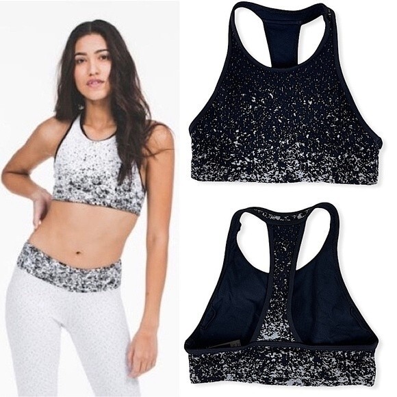 KORAL ACTIVEWEAR Submerge Racerback Sports Bra chroma black white XS - Picture 1 of 11
